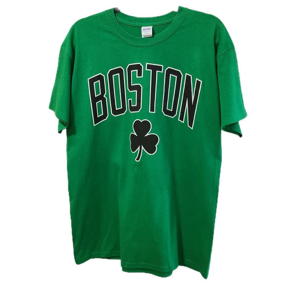Gildan HAIR GORDAN #20 BOSTON Shamrock Green Basketball Tee Shirt Men's Size L‎